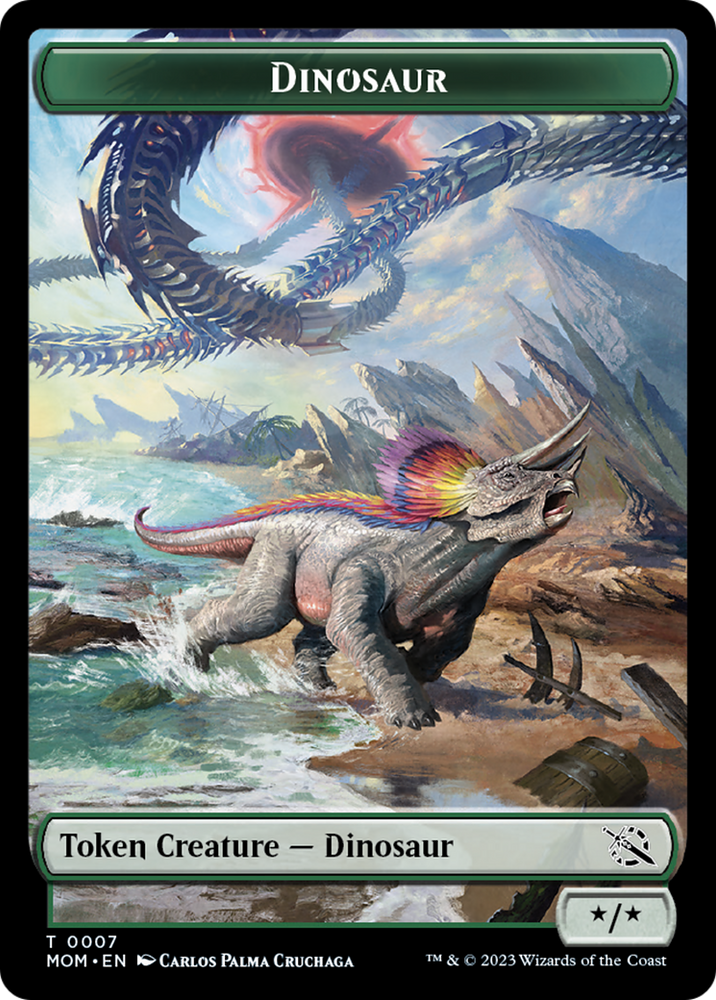 Dinosaur Token [March of the Machine Tokens] Magic: The Gathering