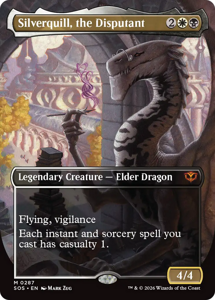Silverquill, the Disputant (Borderless) [Secrets of Strixhaven] Magic: The Gathering
