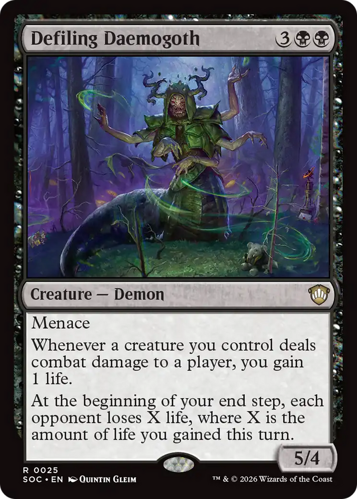 Defiling Daemogoth [Secrets of Strixhaven Commander] Magic: The Gathering