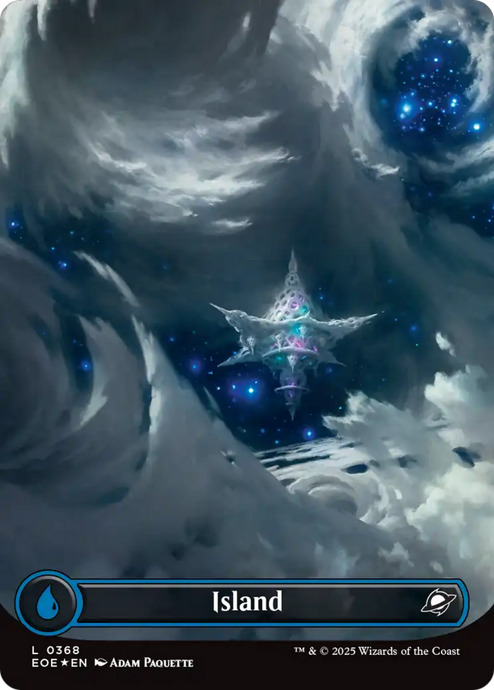 Island (0368) (Borderless) (Galaxy Foil) [Edge of Eternities] Magic: The Gathering