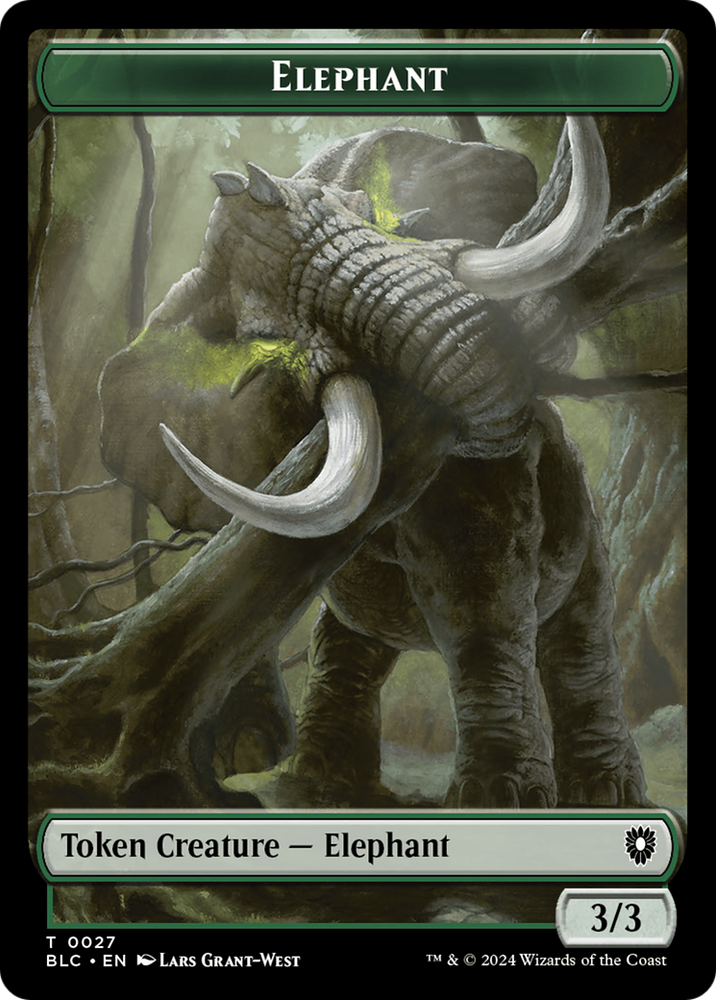 Elephant // Squid Double-Sided Token [Bloomburrow Commander Tokens] Magic: The Gathering