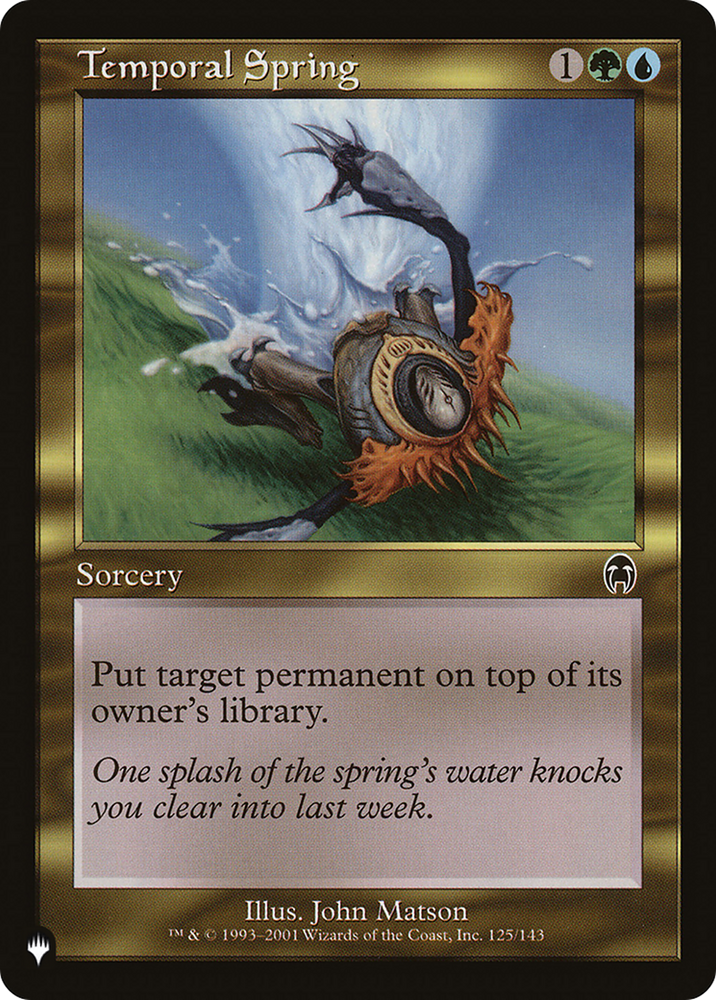 Temporal Spring [The List] Magic: The Gathering