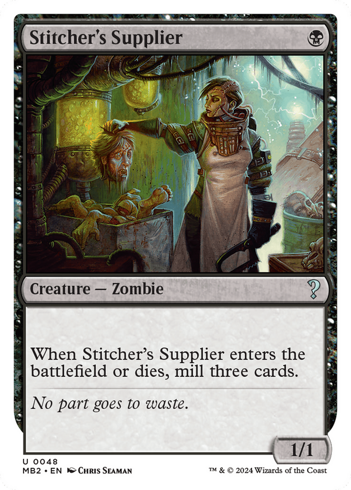Stitcher's Supplier (White Border) [Mystery Booster 2] Magic: The Gathering
