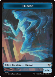 Spirit (0006) // Illusion Double-Sided Token [Secrets of Strixhaven Commander Tokens] Magic: The Gathering