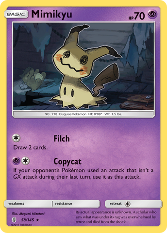 Mimikyu (58/145) [Sun & Moon: Guardians Rising] Pokémon
