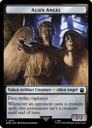 Alien Angel // Cyberman Double-Sided Token [Doctor Who Tokens] Magic: The Gathering