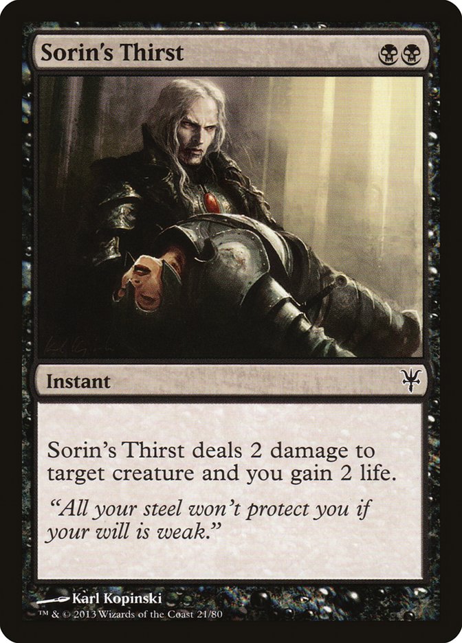 Sorin's Thirst [Duel Decks: Sorin vs. Tibalt] Magic: The Gathering
