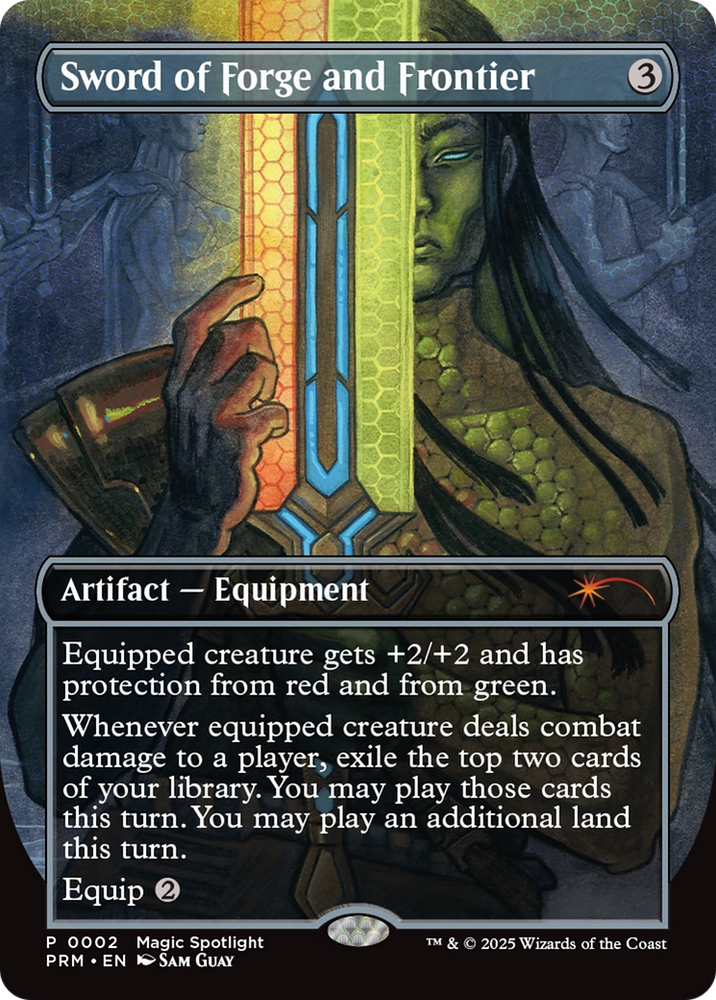 Sword of Forge and Frontier (Borderless) [Spotlight Series] Magic: The Gathering