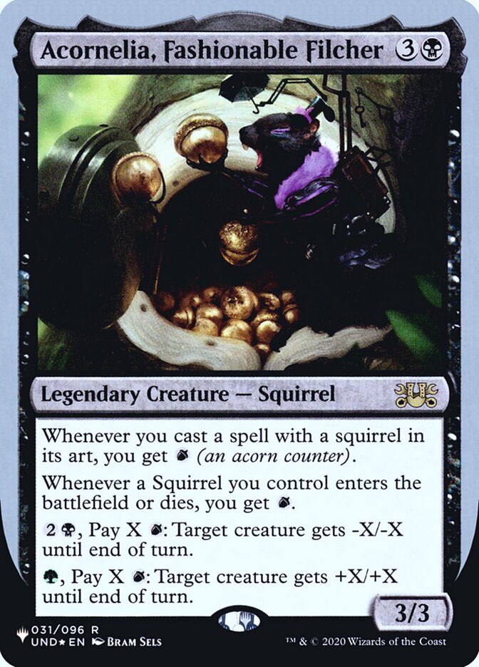 Acornelia, Fashionable Filcher (Unfinity Foil Edition) [The List] Magic: The Gathering