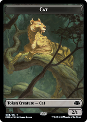 Insect // Cat (003) Double-Sided Token [Dominaria Remastered Tokens] Magic: The Gathering
