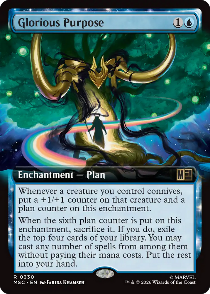 Glorious Purpose (Extended Art) [Marvel Super Heroes Commander] Magic: The Gathering