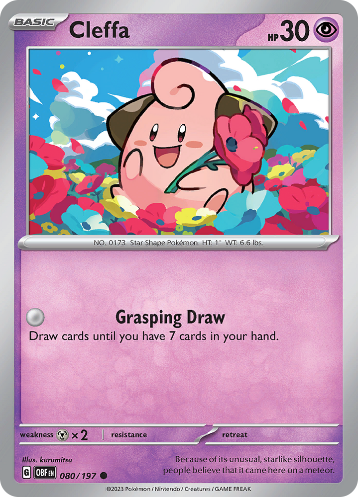 Cleffa (080/197) [Scarlet & Violet: Obsidian Flames] Pokémon