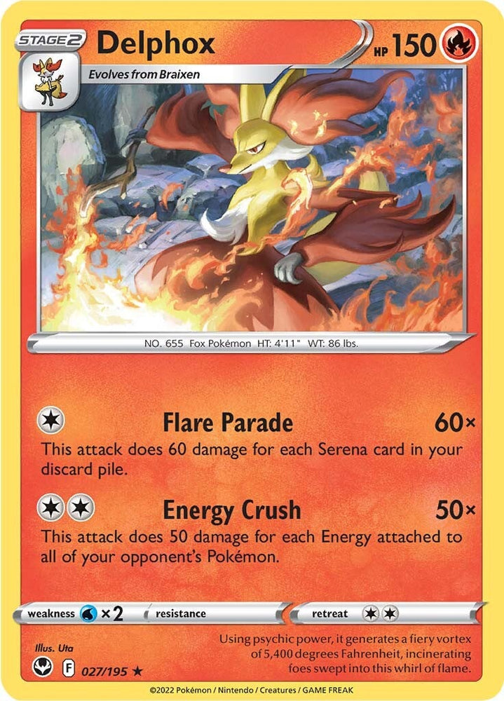 Delphox (027/195) [Sword & Shield: Silver Tempest] Pokémon