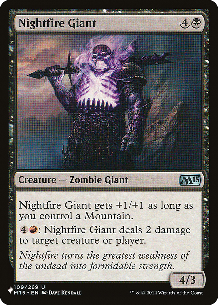 Nightfire Giant [The List] Magic: The Gathering