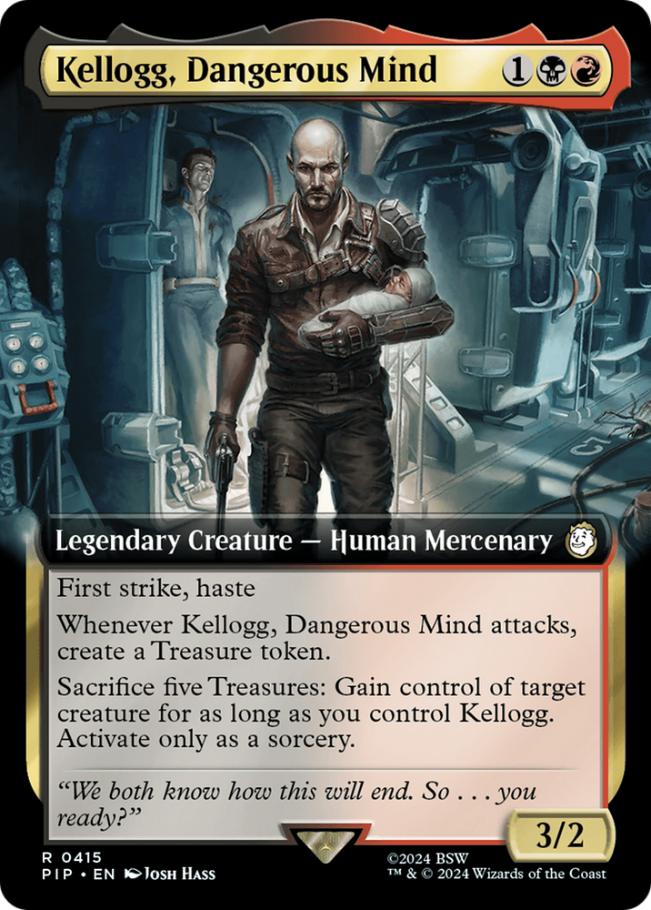 Kellogg, Dangerous Mind (Extended Art) [Fallout] Magic: The Gathering