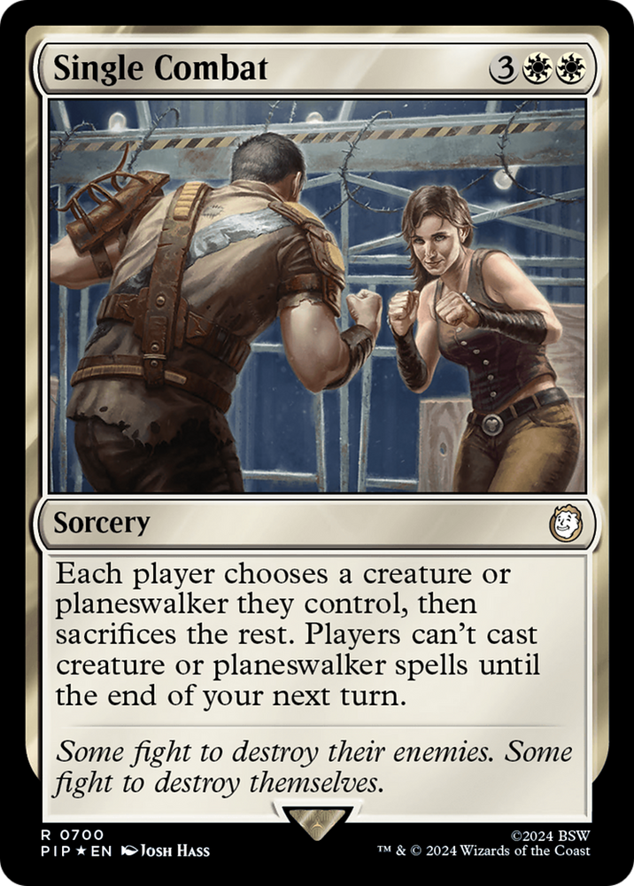 Single Combat (Surge Foil) [Fallout] Magic: The Gathering