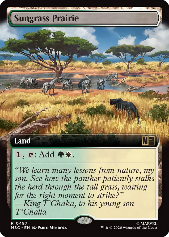 Sungrass Prairie (Extended Art) [Marvel Super Heroes Commander] Magic: The Gathering