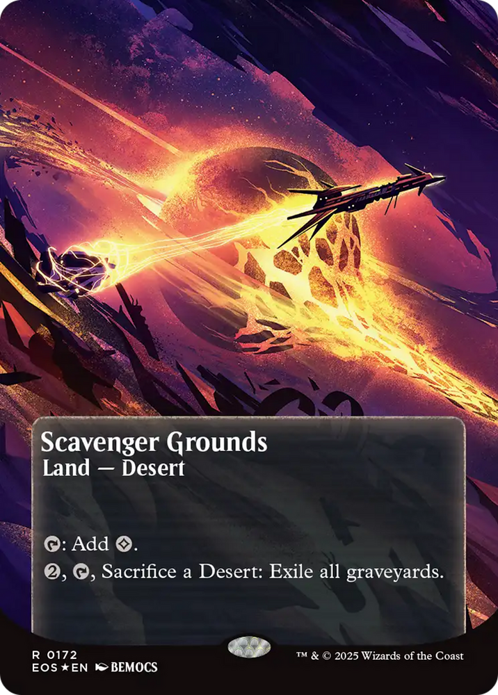 Scavenger Grounds (0172) (Borderless) (Galaxy Foil) [Edge of Eternities: Stellar Sights] Magic: The Gathering