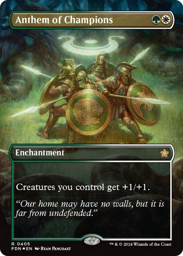 Anthem of Champions (Borderless Mana Foil) [Foundations] Magic: The Gathering