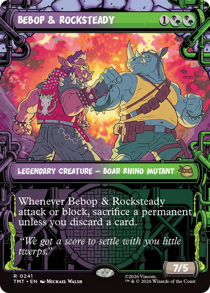 Bebop & Rocksteady (Showcase) [Teenage Mutant Ninja Turtles] Magic: The Gathering