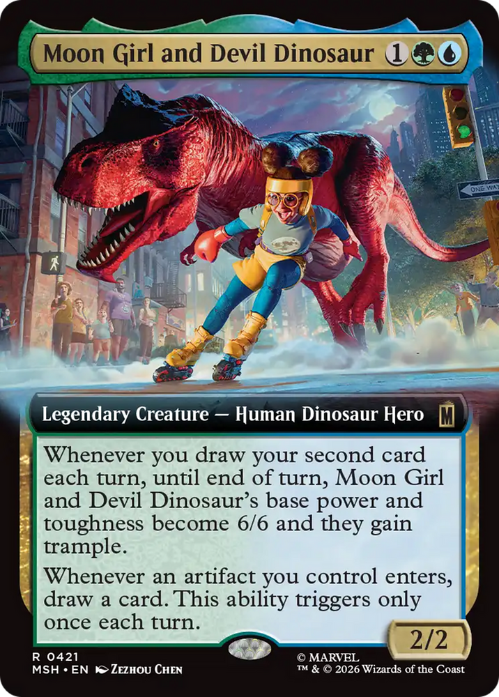 Moon Girl and Devil Dinosaur (Extended Art) [Marvel Super Heroes] Magic: The Gathering