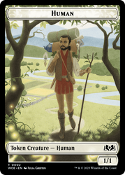 Human // Food (0013) Double-Sided Token [Wilds of Eldraine Tokens] Magic: The Gathering
