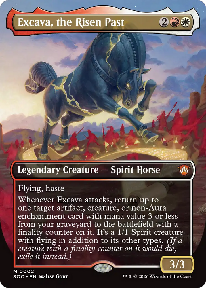 Excava, the Risen Past (Borderless) [Secrets of Strixhaven Commander] Magic: The Gathering