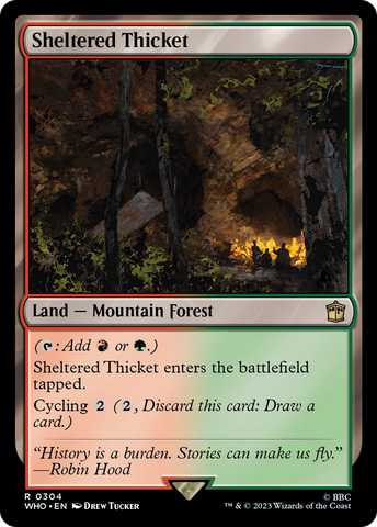 Sheltered Thicket [Doctor Who] Magic: The Gathering