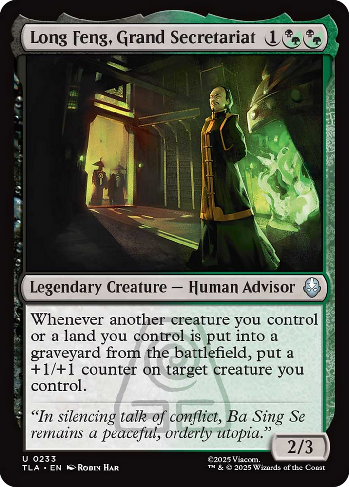 Long Feng, Grand Secretariat [Avatar: The Last Airbender] Magic: The Gathering