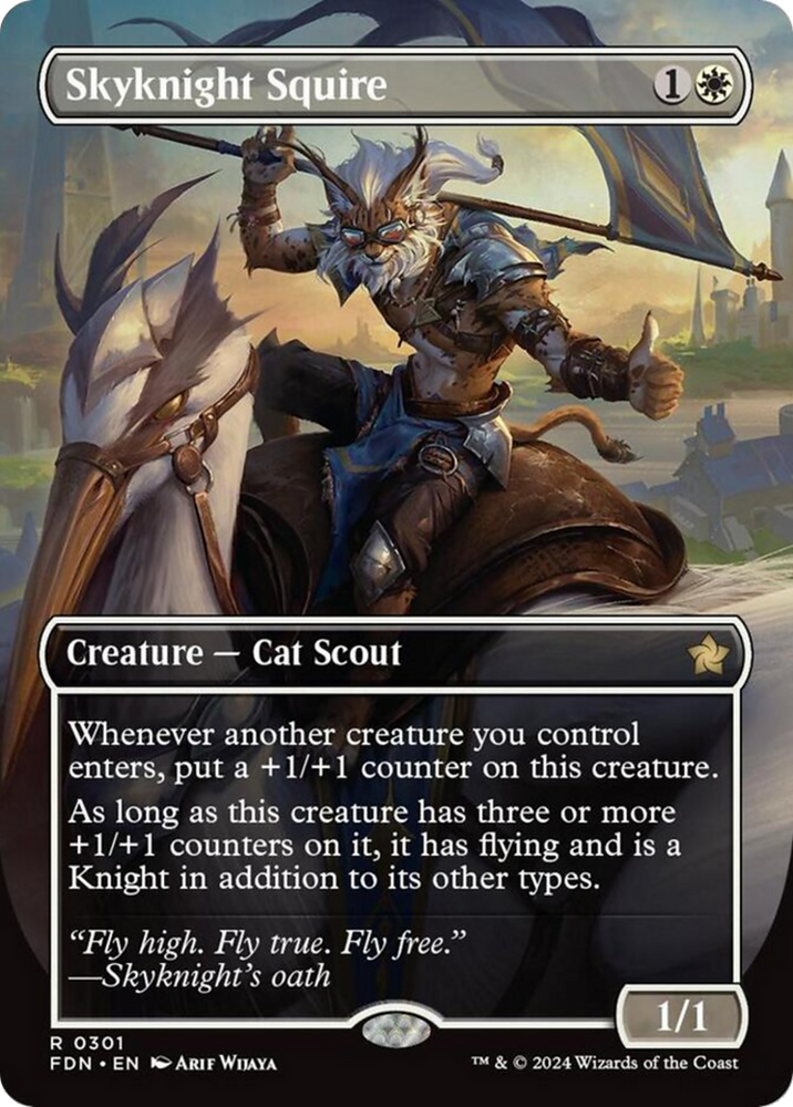 Skyknight Squire (Borderless) [Foundations] Magic: The Gathering