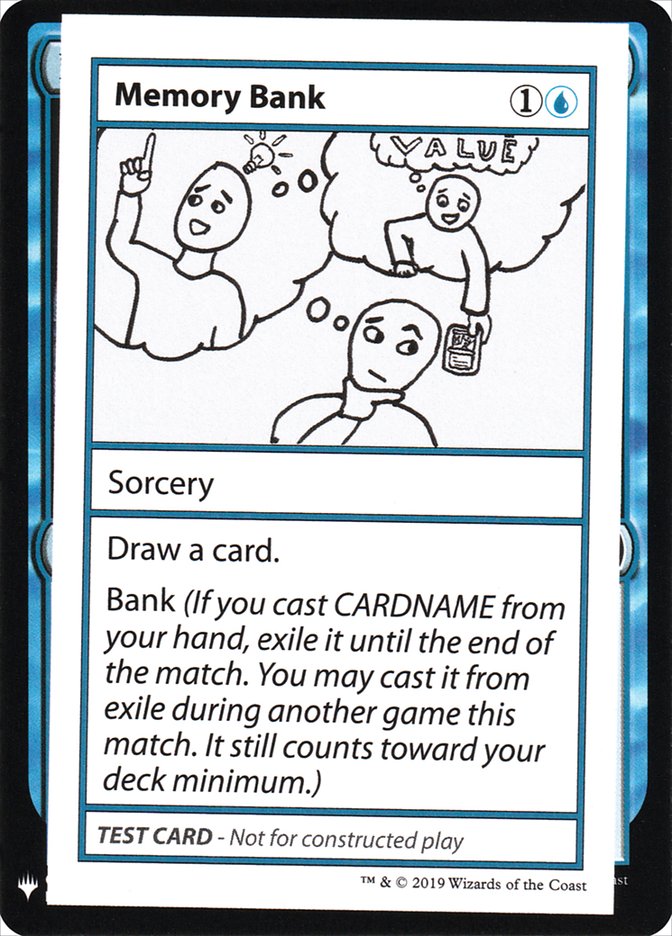 Memory Bank [Mystery Booster Playtest Cards] Magic: The Gathering