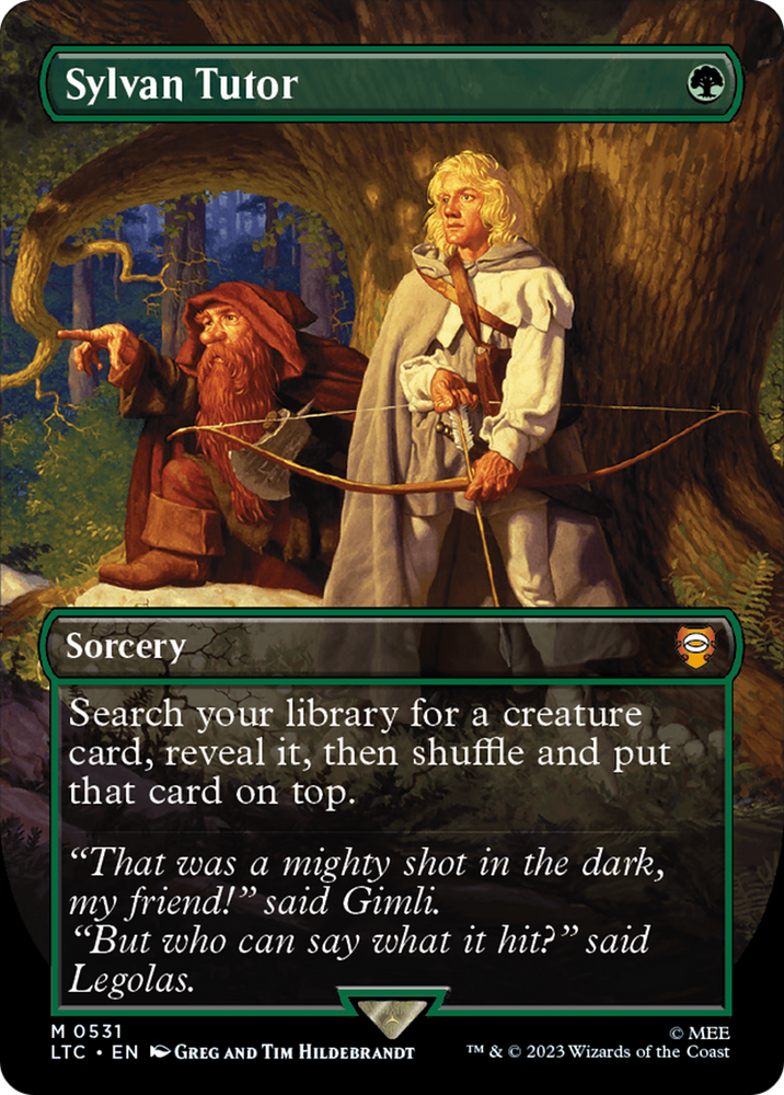 Sylvan Tutor (Borderless) [The Lord of the Rings: Tales of Middle-Earth Commander] Magic: The Gathering