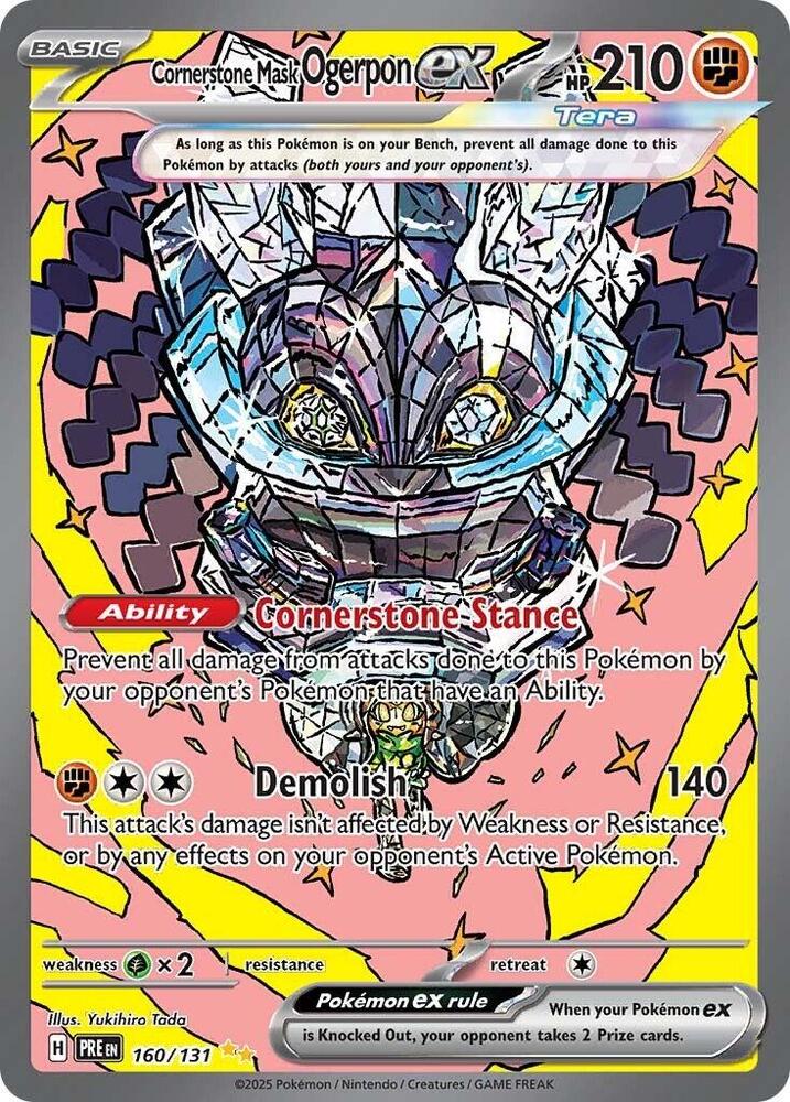 Cornerstone Mask Ogerpon ex (160/131) [Scarlet & Violet: Prismatic Evolutions] Pokémon