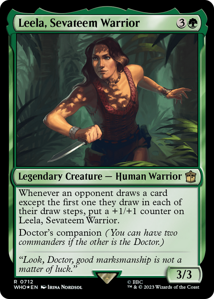 Leela, Sevateem Warrior (Surge Foil) [Doctor Who] Magic: The Gathering