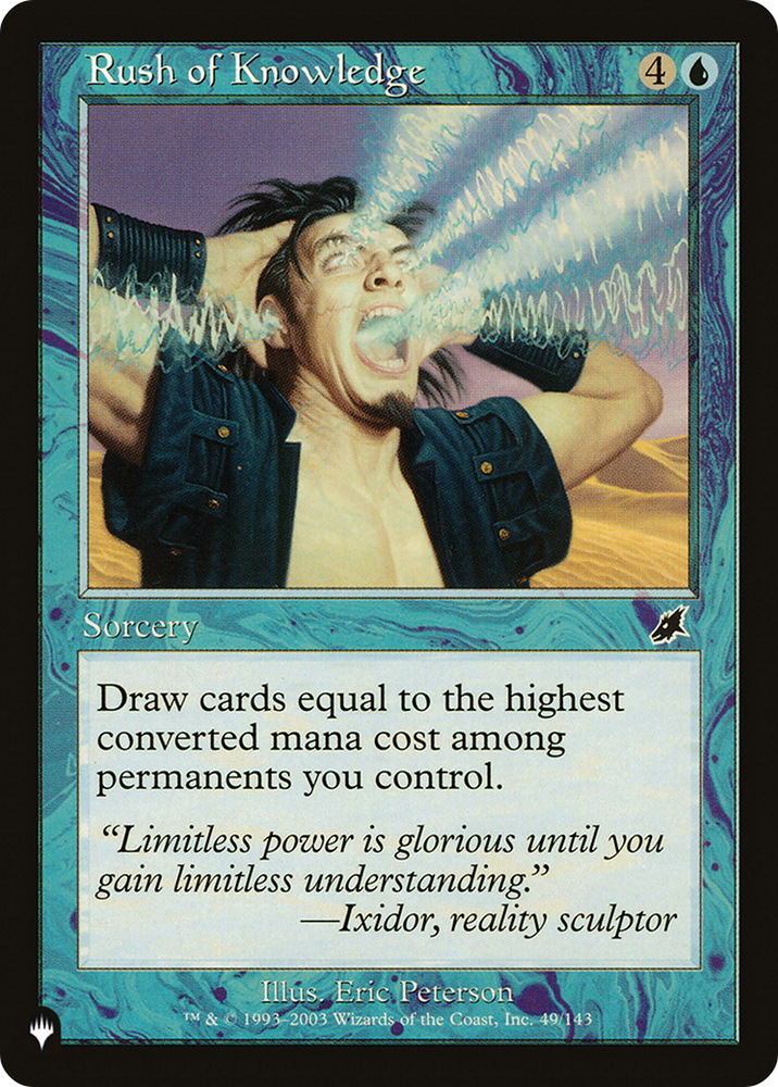 Rush of Knowledge [The List] Magic: The Gathering