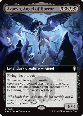 Avacyn, Angel of Horror (Extended Art) [Reality Fracture Commander] Magic: The Gathering