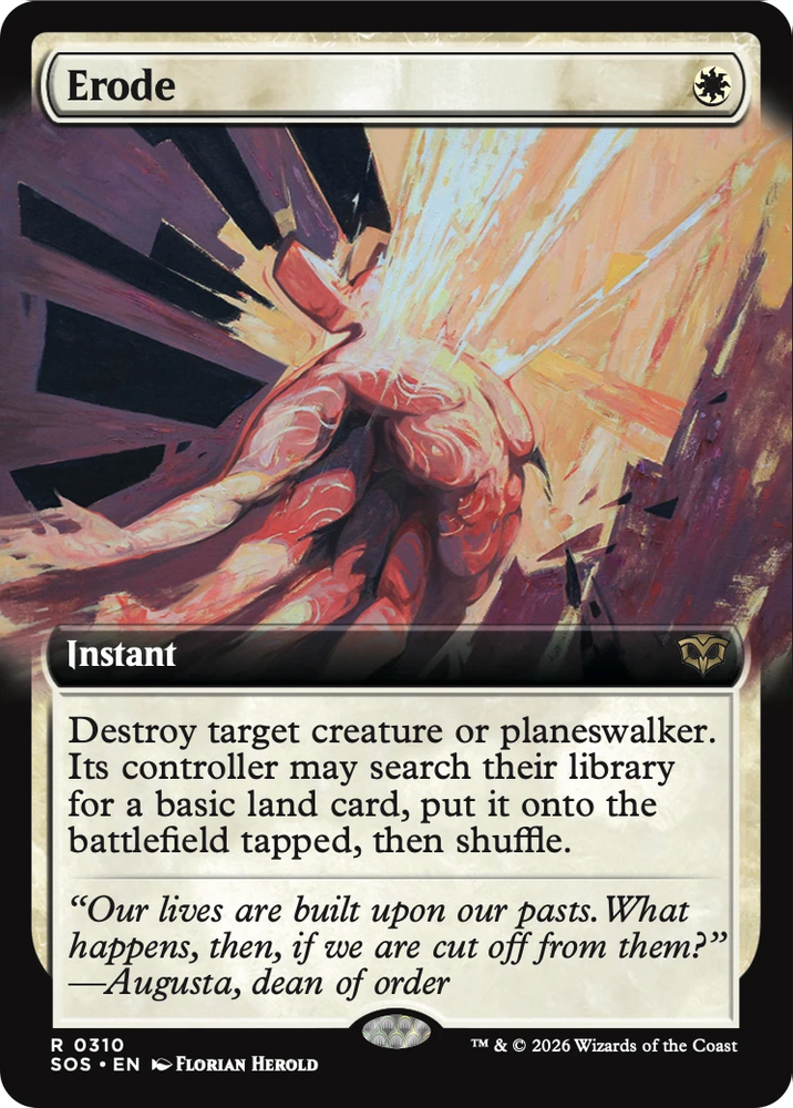 Erode (Extended Art) [Secrets of Strixhaven] Magic: The Gathering