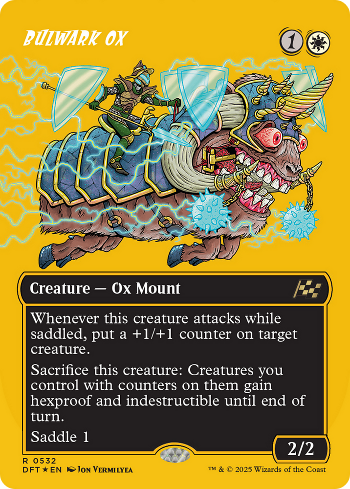 Bulwark Ox (Borderless) (First-Place Foil) [Aetherdrift] Magic: The Gathering