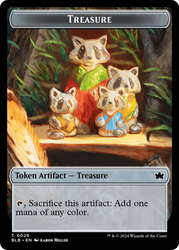 Rabbit // Treasure Double-Sided Token [Bloomburrow Tokens] Magic: The Gathering
