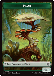 Elf Warrior (0004) // Plant (0005) Double-Sided Token [Lorwyn Eclipsed Tokens] Magic: The Gathering