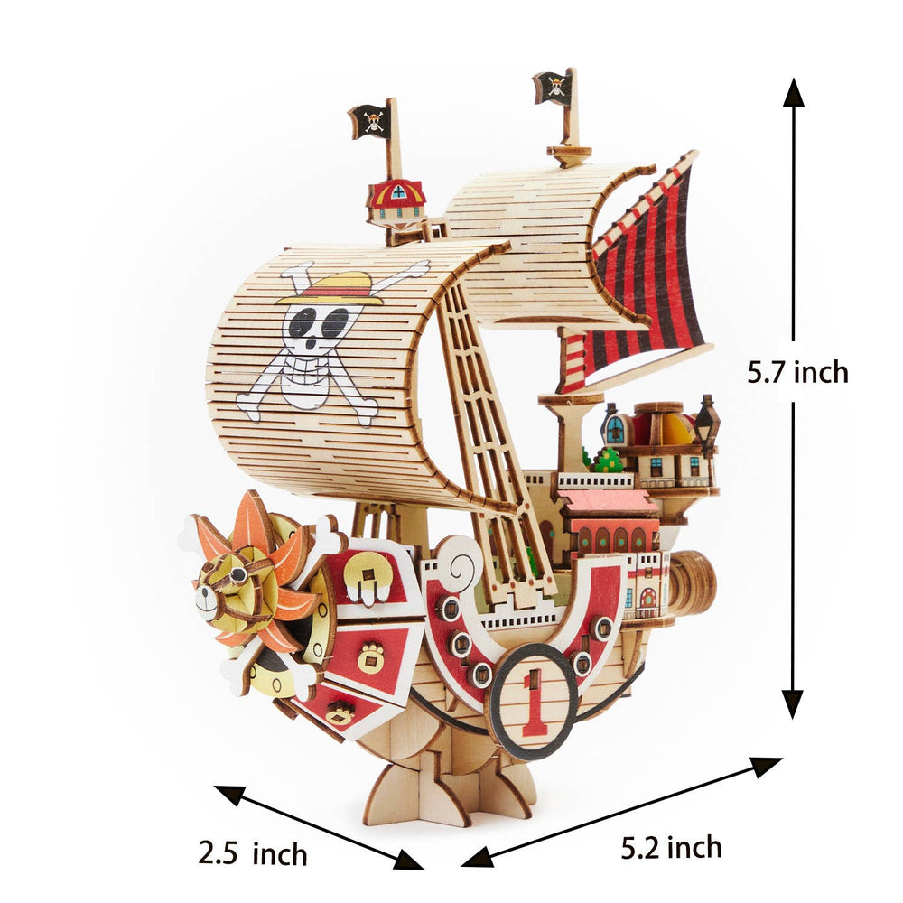Wa-gu-mi One Piece Thousand Sunny Ship Model Wooden 3D Puzzl