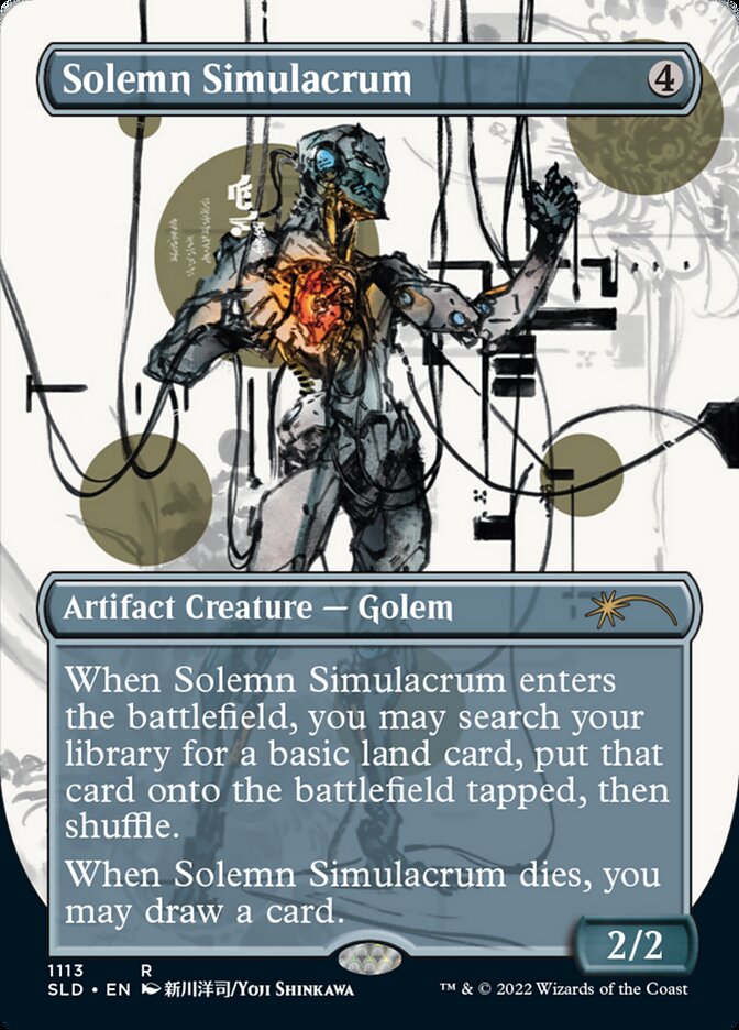 Solemn Simulacrum (1113) (Borderless) [Secret Lair Drop Series] Magic: The Gathering