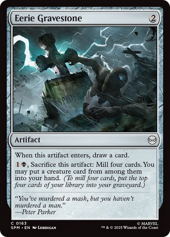 Eerie Gravestone [Marvel's Spider-Man] Magic: The Gathering