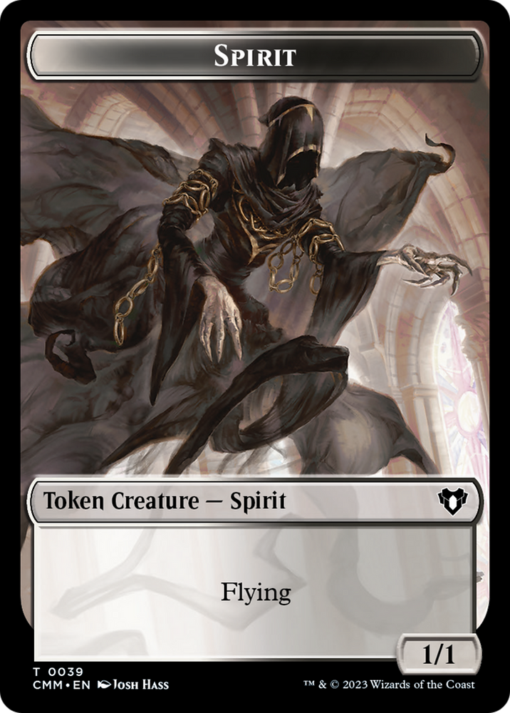 Spirit (0039) // Spider Double-Sided Token [Commander Masters Tokens] Magic: The Gathering