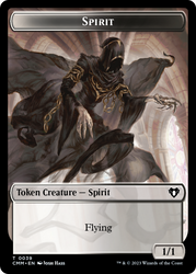 Spirit (0039) // Spider Double-Sided Token [Commander Masters Tokens] Magic: The Gathering