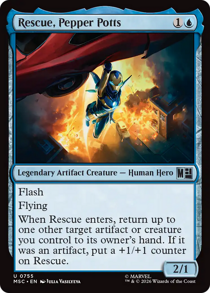 Rescue, Pepper Potts [Marvel Super Heroes Commander] Magic: The Gathering