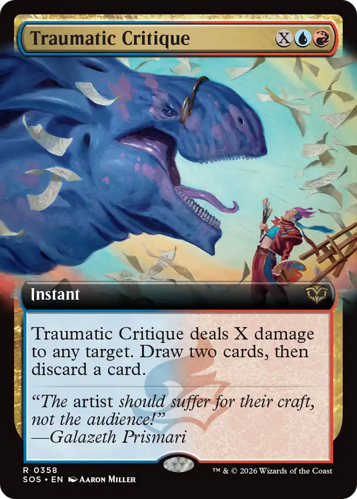 Traumatic Critique (Extended Art) [Secrets of Strixhaven] Magic: The Gathering