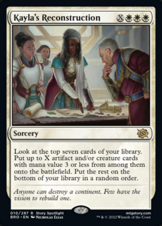 Kayla's Reconstruction (Promo Pack) [The Brothers' War Promos] Magic: The Gathering