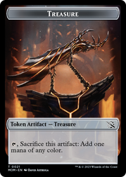 Treasure (21) // Spirit (14) Double-Sided Token [March of the Machine Tokens] Magic: The Gathering