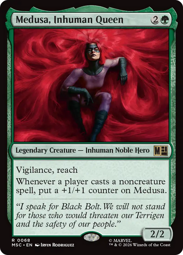 Medusa, Inhuman Queen (Surge Foil) [Marvel Super Heroes Commander] Magic: The Gathering